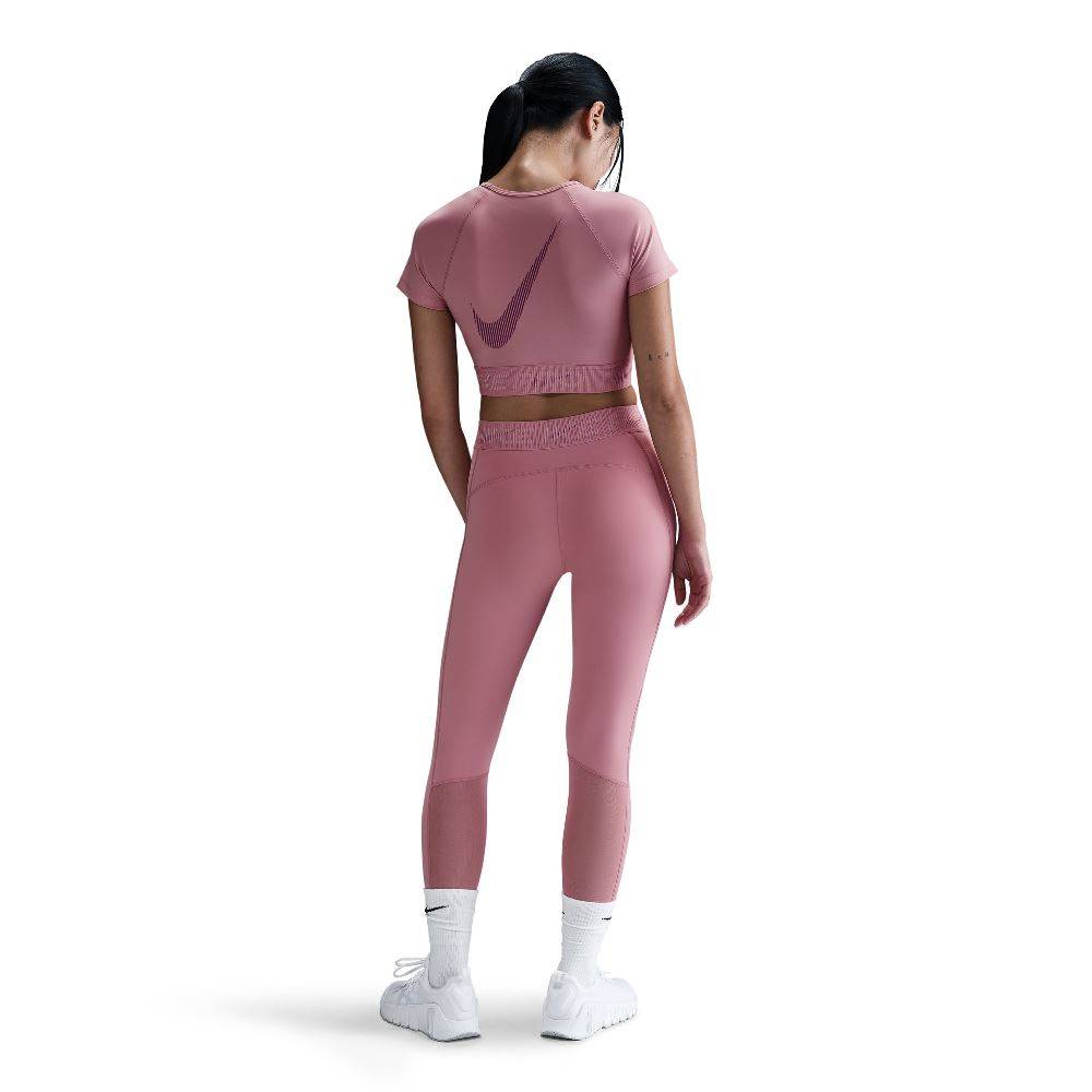 NIKE PRO DRI-FIT SHORT-SLEEVE CROPPED GRAPHIC TOP