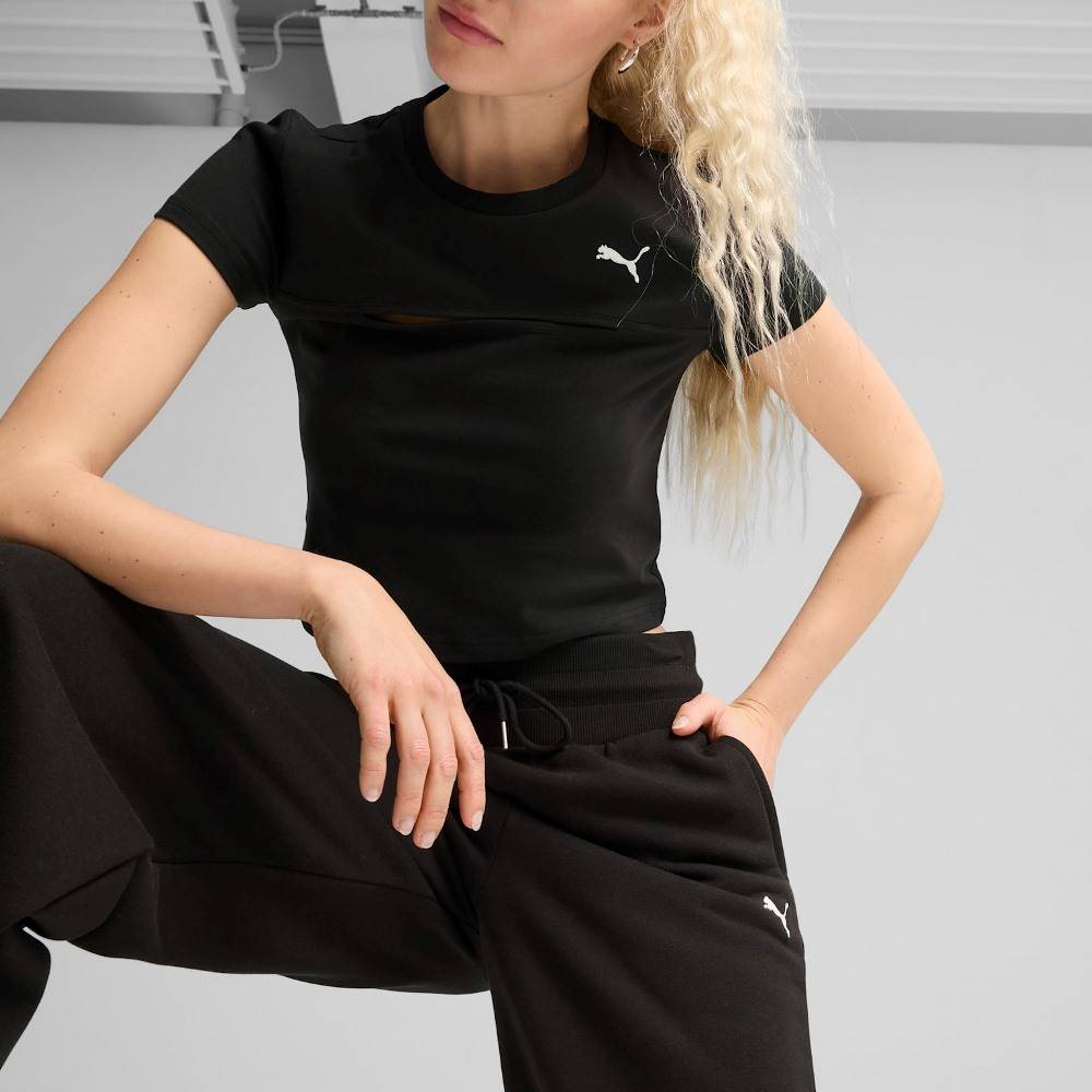 PUMA WARDROBE ESS RELAXED WIDE LEG SWEATPANTS TR