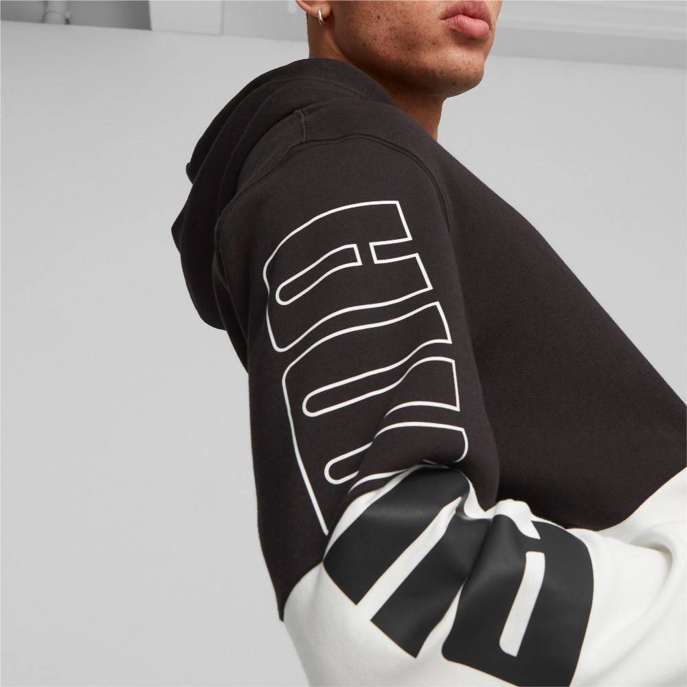 PUMA POWER COLORBLOCK FLEECE HOODIE