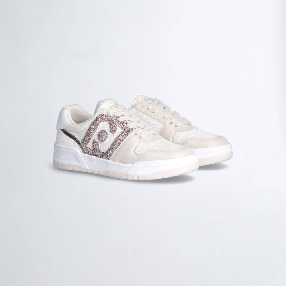 LIU JO BASKETBALL SNEAKERS WITH GLITTER