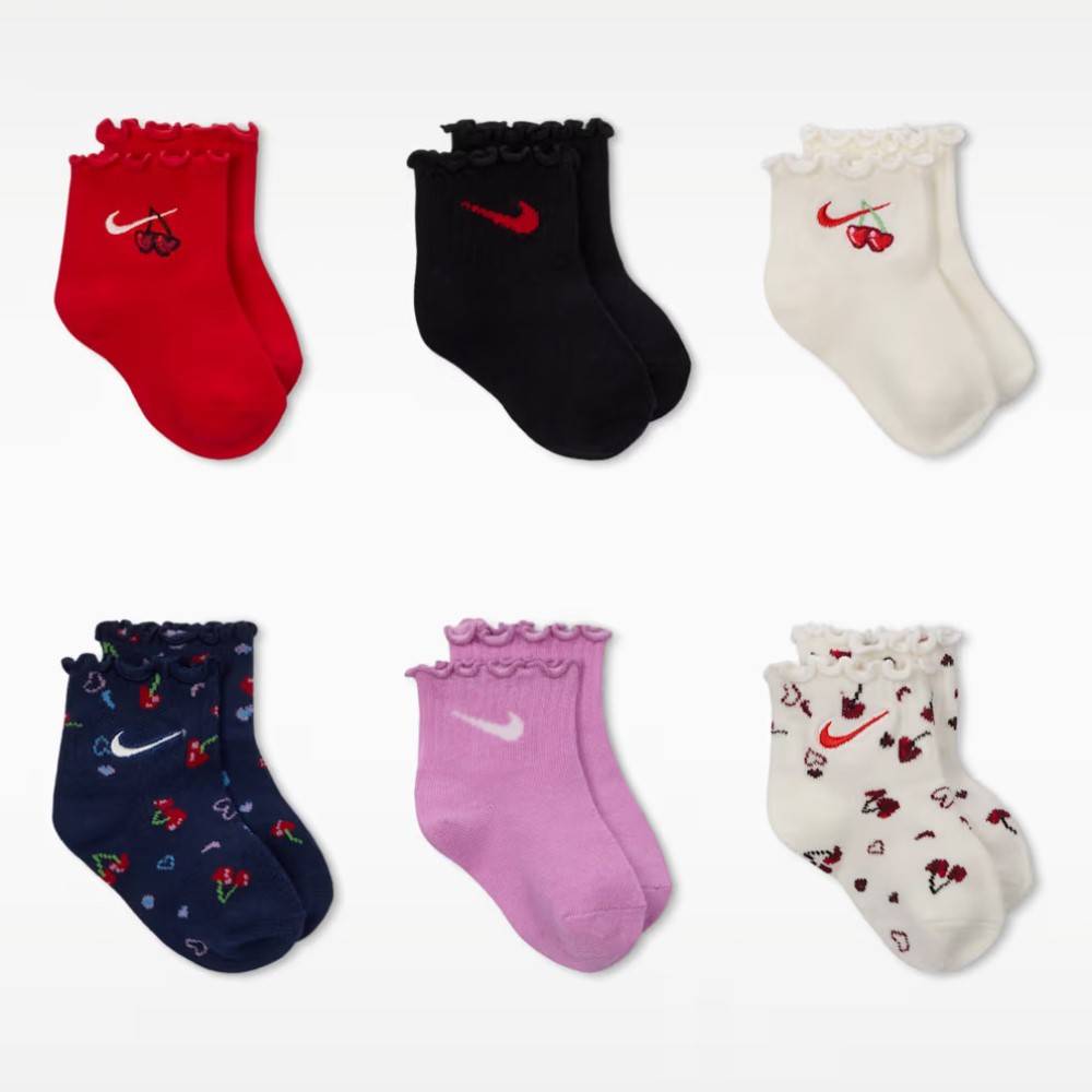 NIKE CHERRY INFANT 6PK LETTUCE