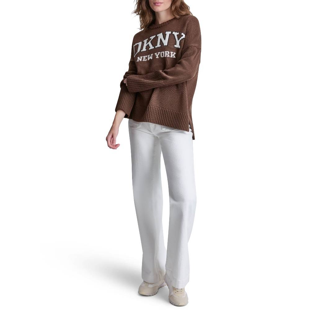 DKNY NEW YORK KNITTED CREW TOP
