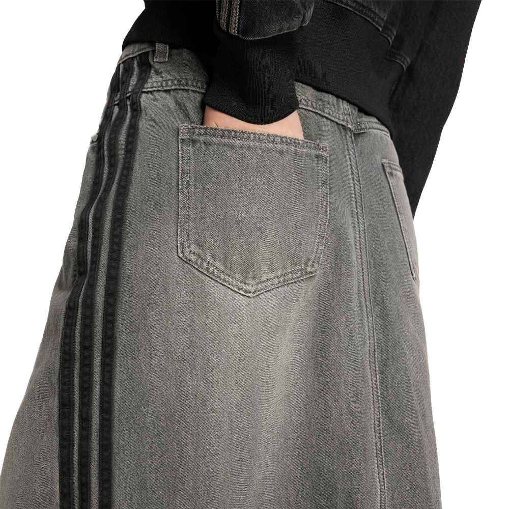 ADIDAS ORIGINALS ADICOLOR 3 STRIPES DENIM PENCIL SKIRT