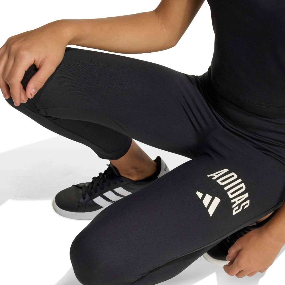 ADIDAS GIRLS SEASONALS COLLEGIATE TYPOGRAPHY LEGGINGS