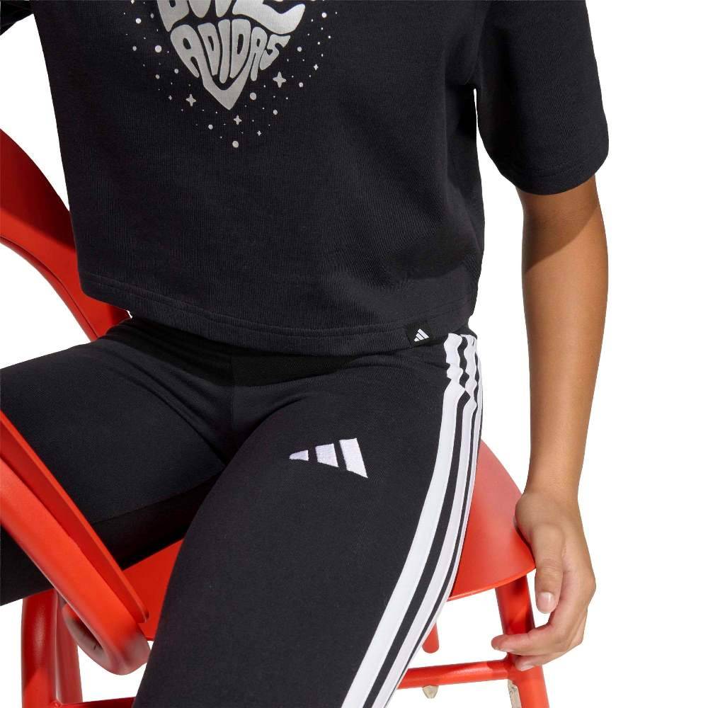 ADIDAS GIRLS EVERYDAY GLAM CROPPED GRAPHIC T-SHIRT