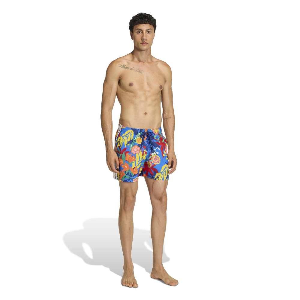 ADIDAS M MEXICANA FLORALS 3 STRIPES SWIM SHORTS 5 INCH