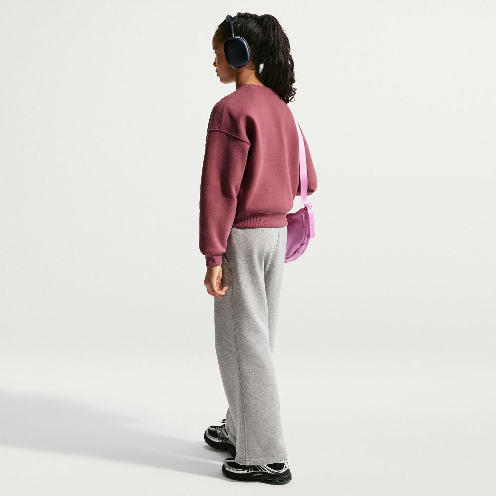 NIKE STUDIO GIRLS OVERSIZED FLEECE BOXY CREW