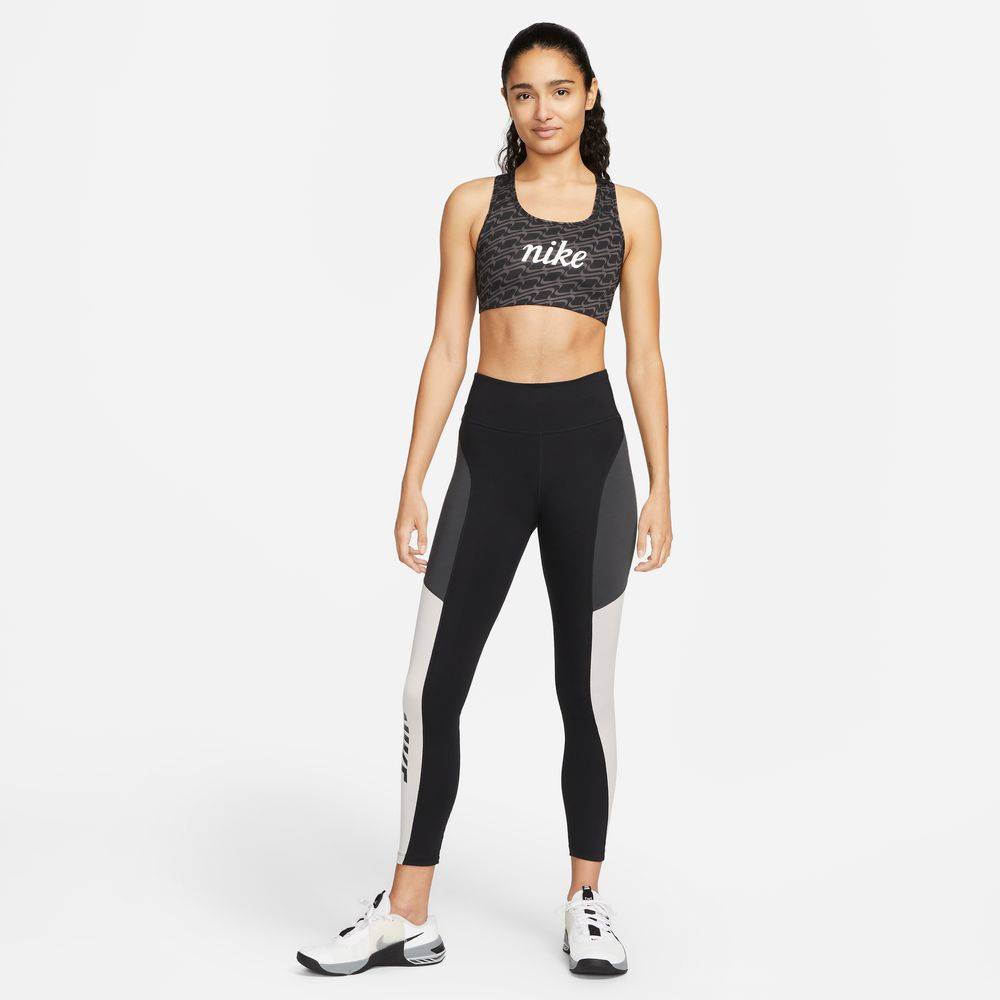 NIKE ONE DRI-FIT SWOOSH ALL OVER PRINT SPORT BRA