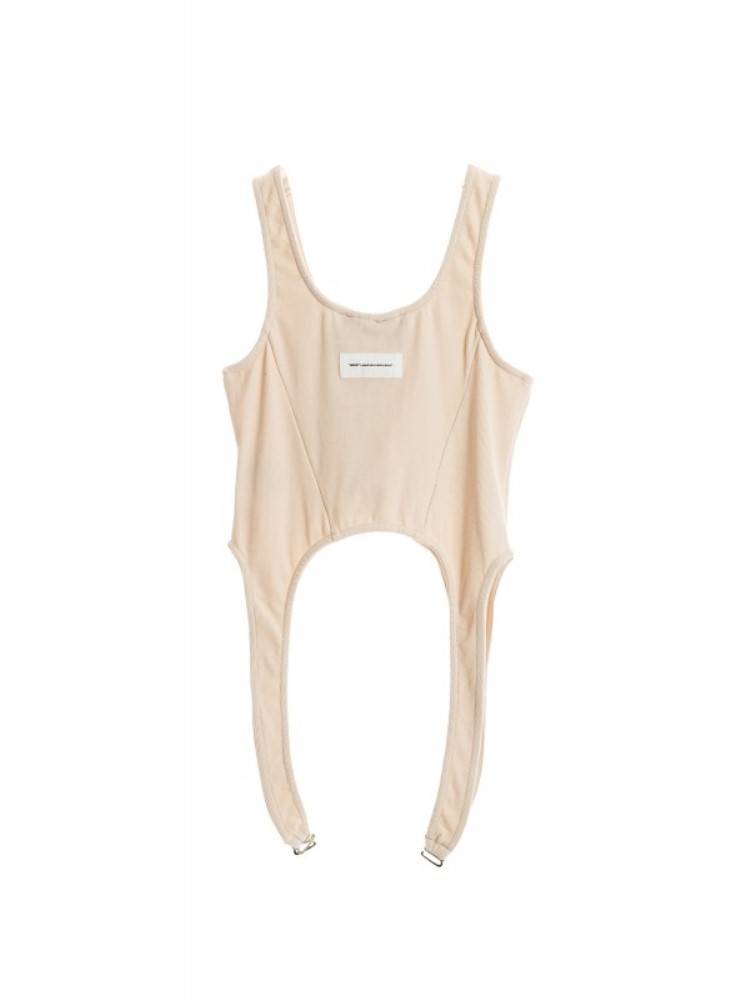 MWM BLACK RIB TANK TOP STRAPS DETAIL LOGO PATCH