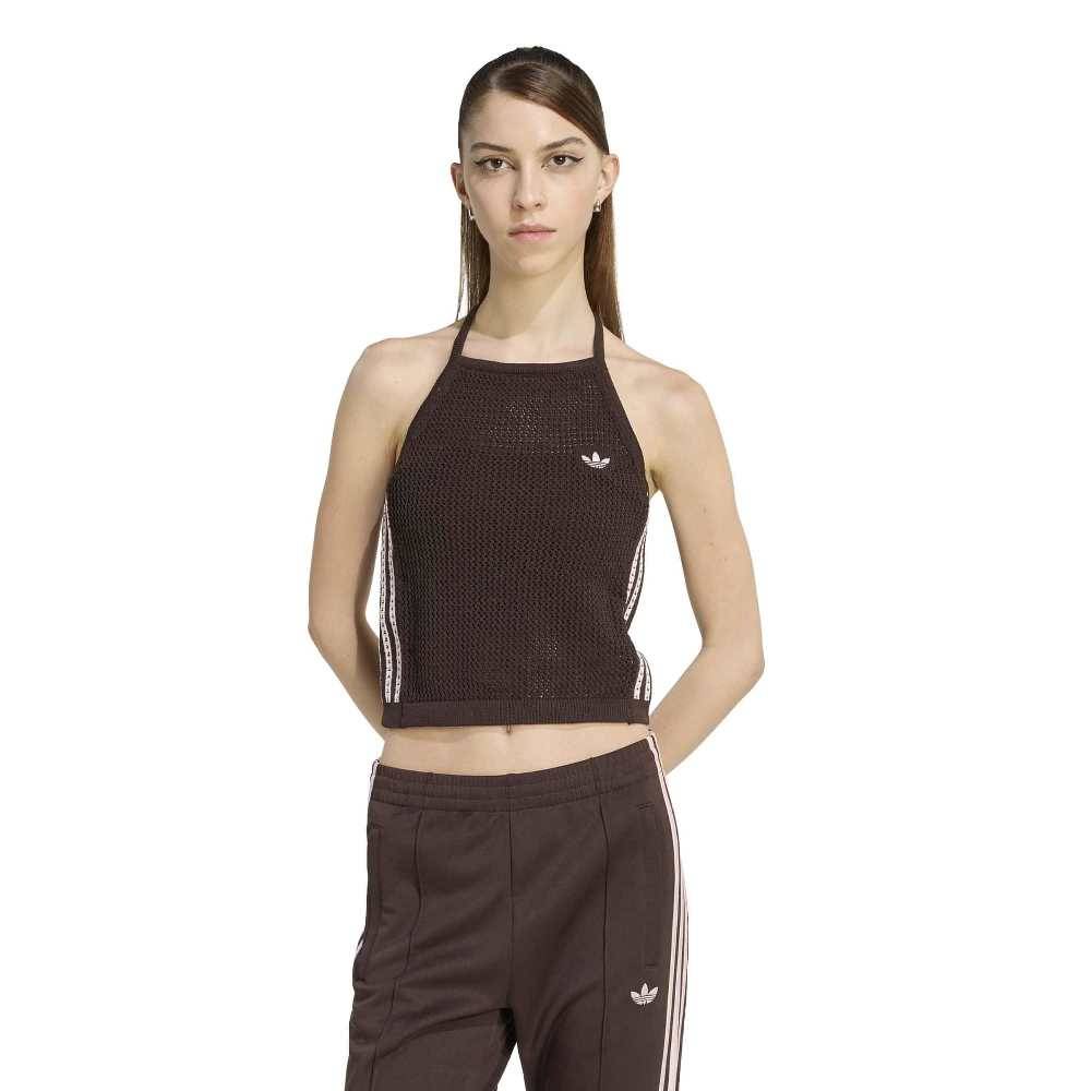 ADIDAS ORIGINALS KNITTED CROCHET TOP