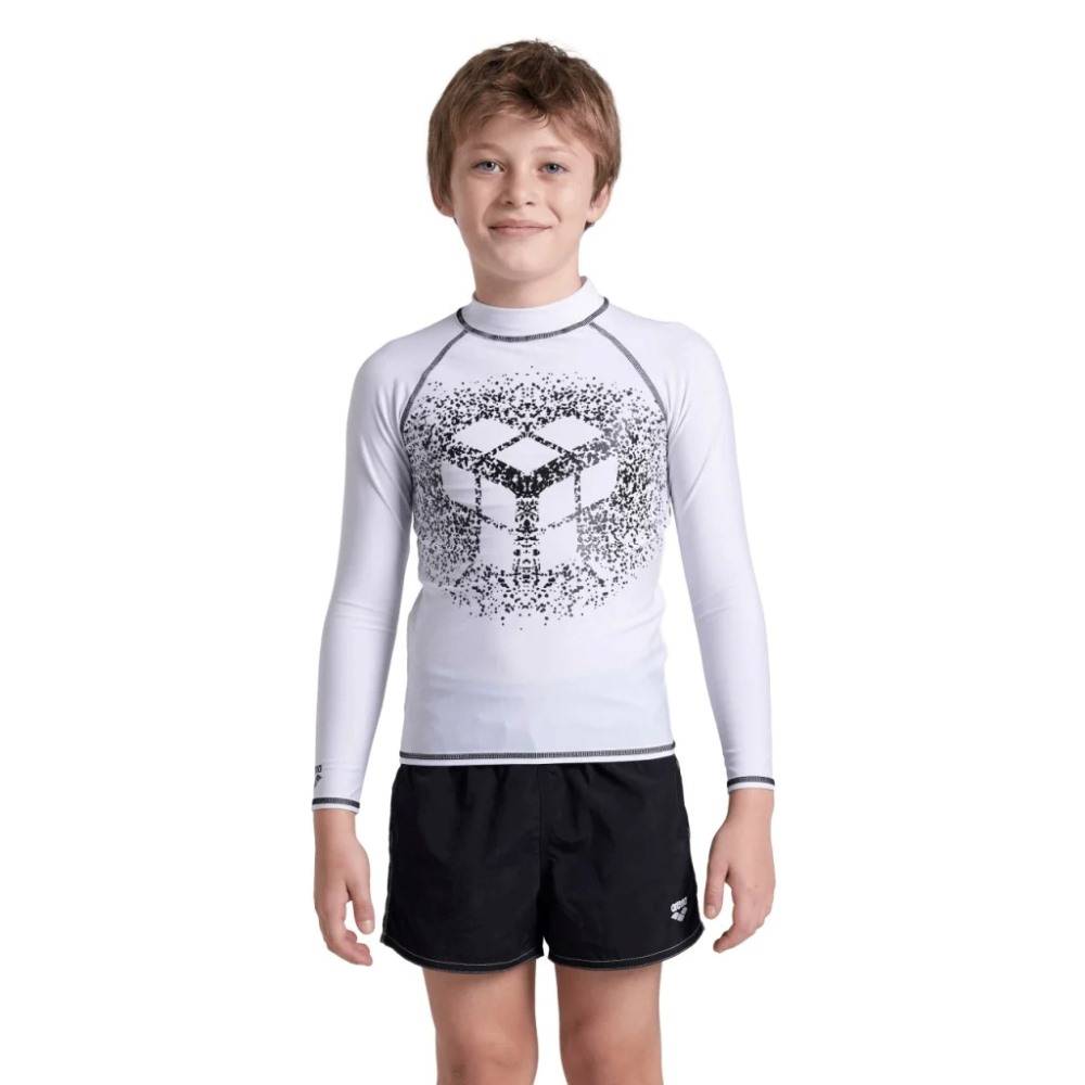 ARENA JUNIOR RASH VEST LONG-SLEEVE GRAPHIC