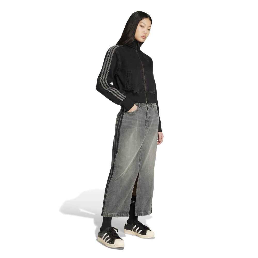 ADIDAS ORIGINALS ADICOLOR 3 STRIPES DENIM PENCIL SKIRT