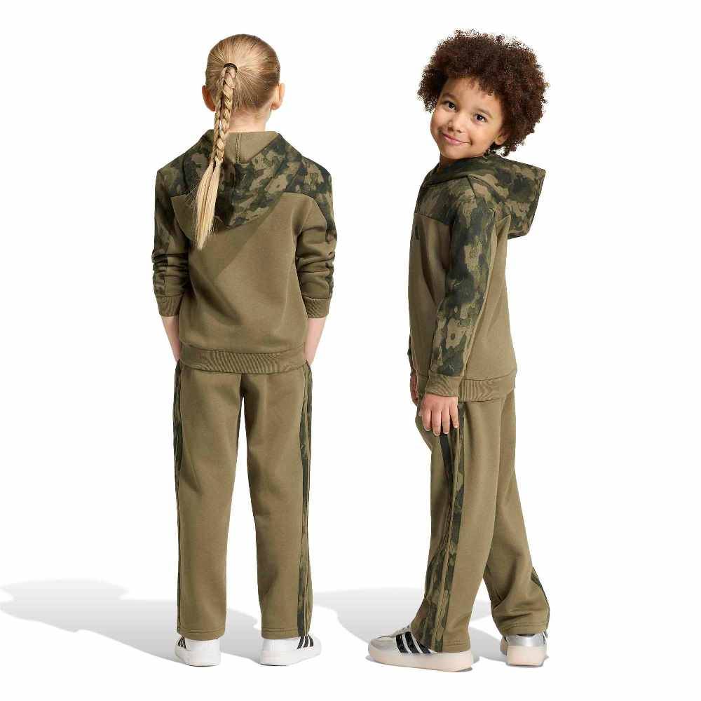 ADIDAS LITTLE KIDS SEASONAL ESSENTIALS HOODED FLEECE JOGGER SET LITTLE