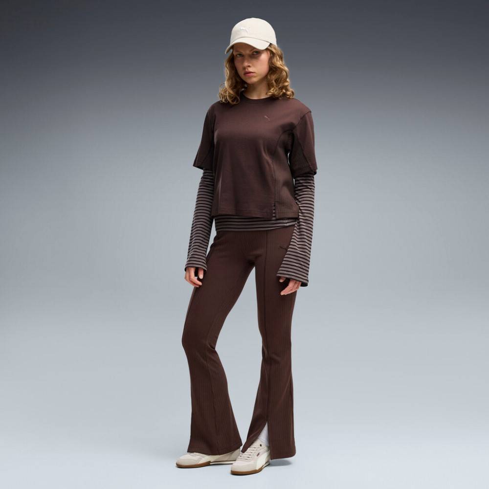 PUMA HER RIB FLARED LEGGINGS