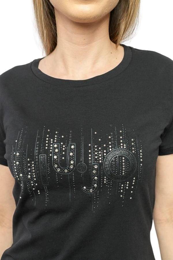 LIU JO LOGO SEQUINS T-SHIRT