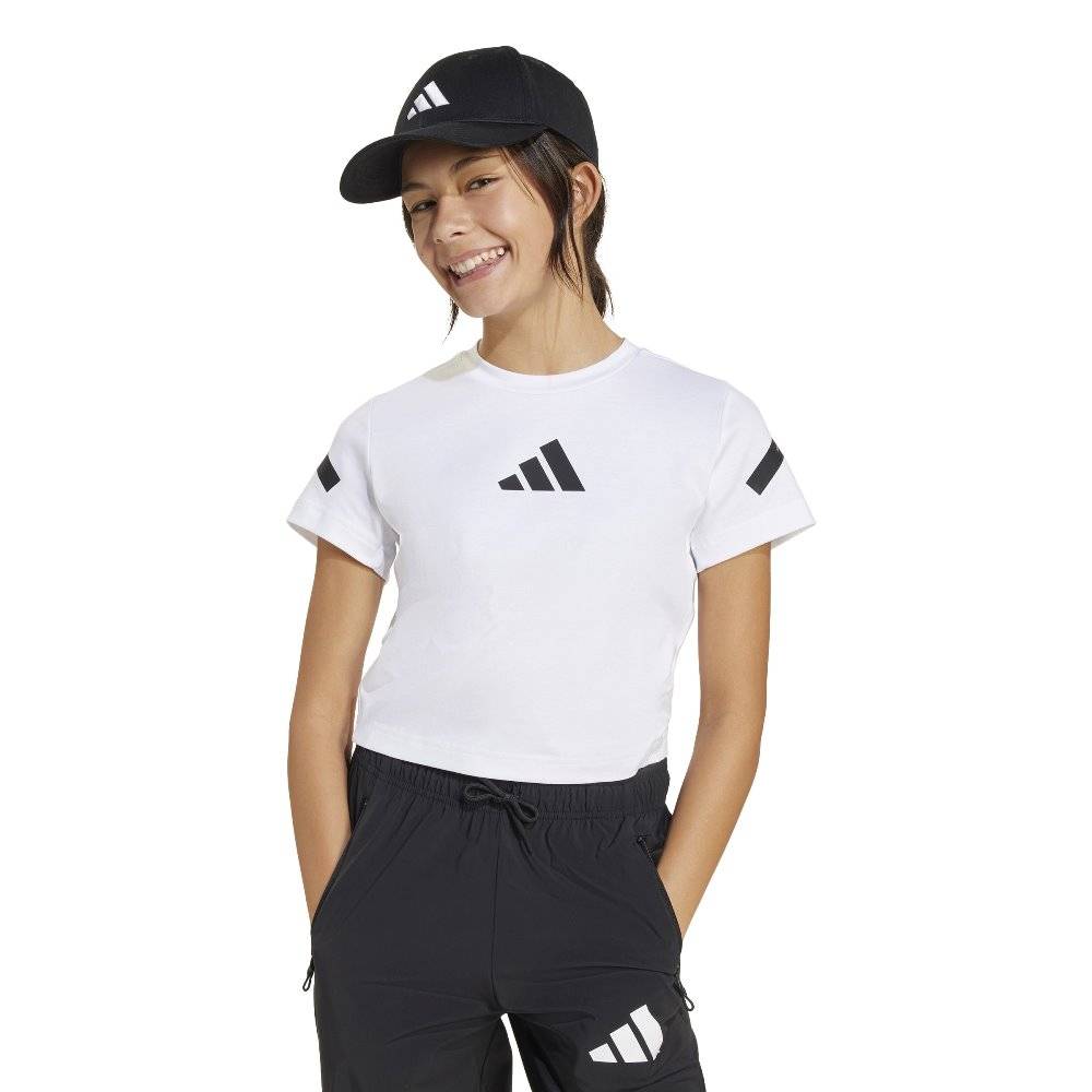 ADIDAS GIRLS Z.N.E. FITTED CROPPED TEE