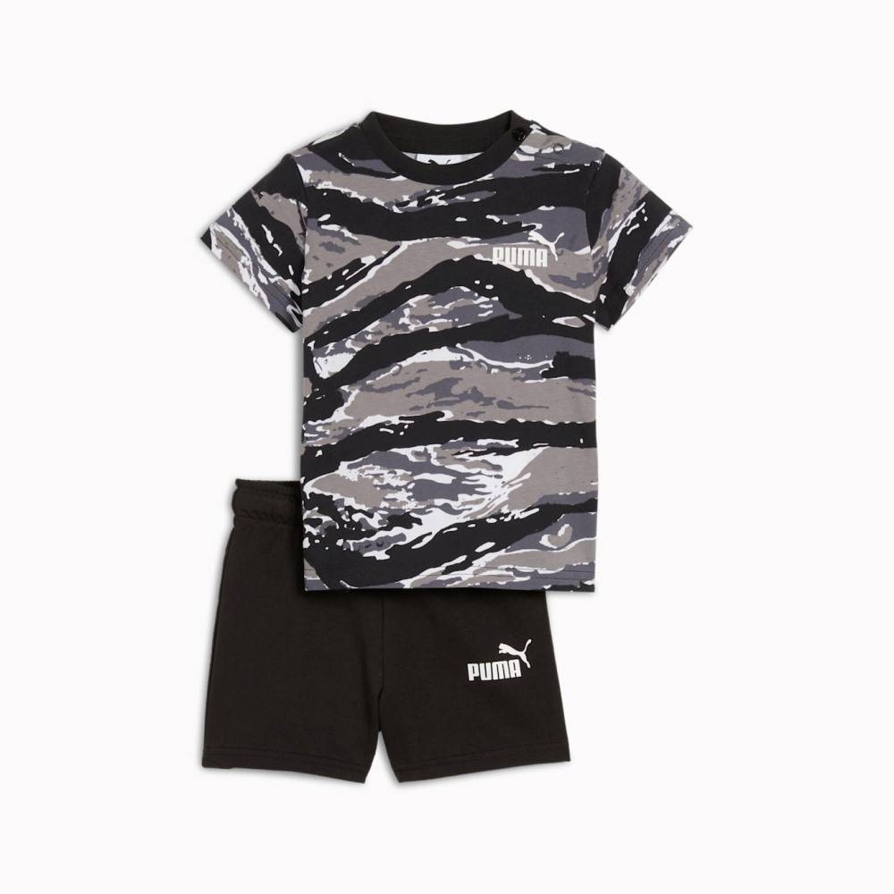 PUMA MINICATS ESS CAMO TEE AND SHORTS SET INF