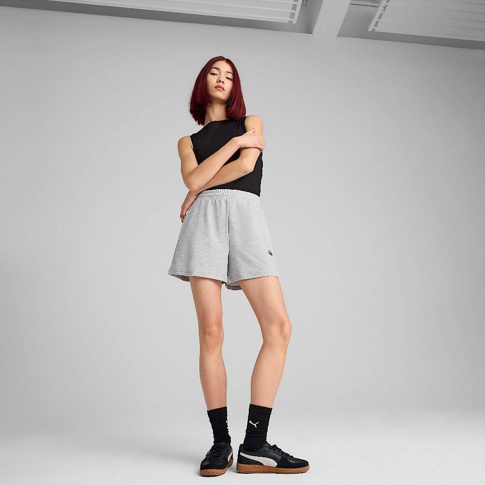 PUMA ESS SMALL NO. 1 LOGO 4” LIGHTWEIGHT HIGH-WAIST SHORTS