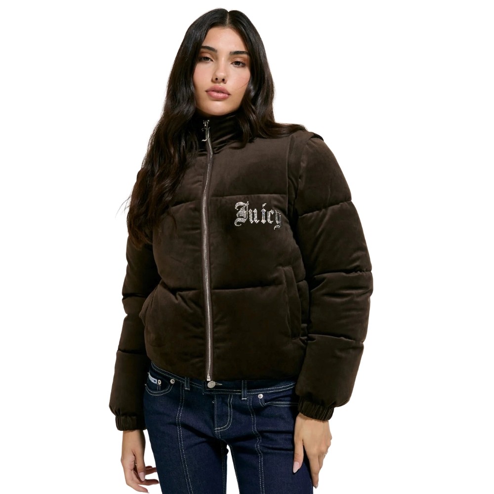 JUICY COUTURE MARGO DIAMANTE CONVERTIBLE PUFFER GILET