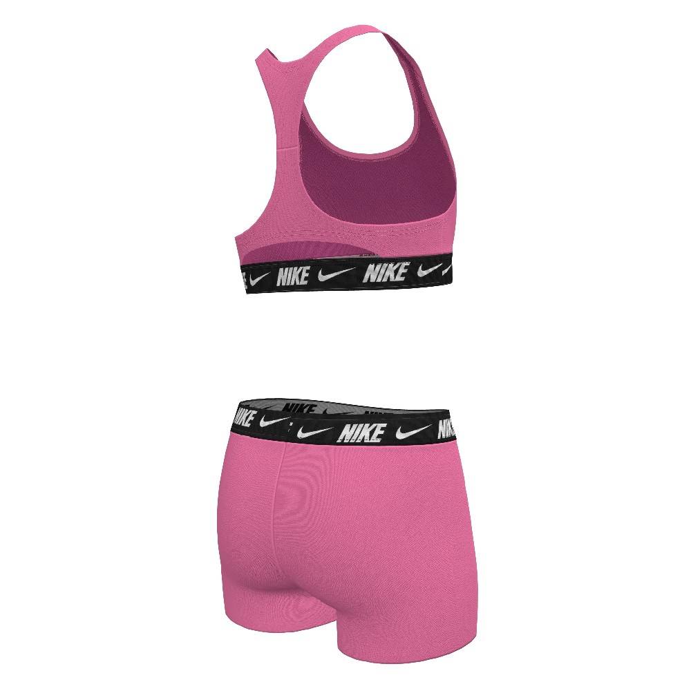 NIKE SWIM GIRLS LOGO TAPE RACERBACK BIKINI & SHORT SET
