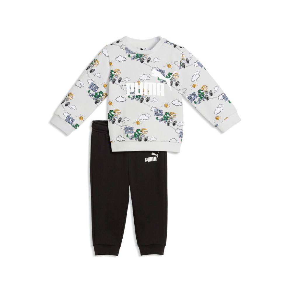 PUMA MINICATS SUPER PUMA AOP CREW SET FL INF