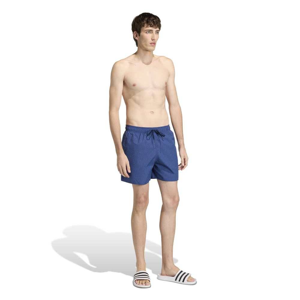 ADIDAS M SEERSUCKER STRIPY SWIM SHORTS 5 INCH