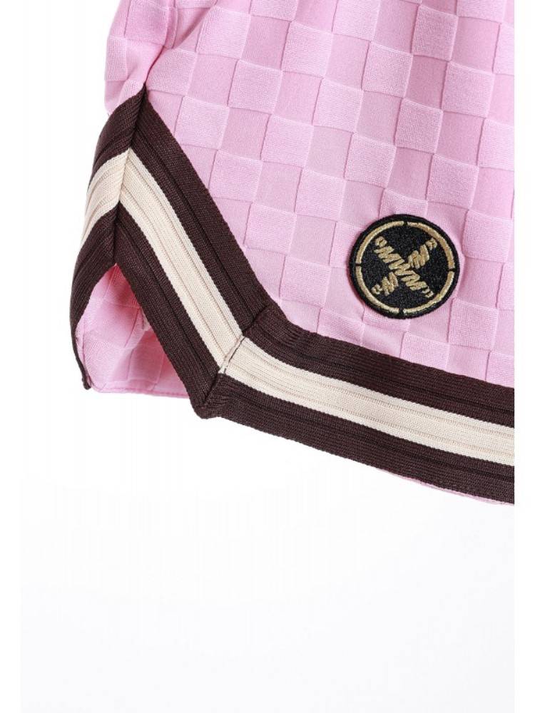 MWM BLACK SQUARE PATTERN SOFT FABRIC SHORTS