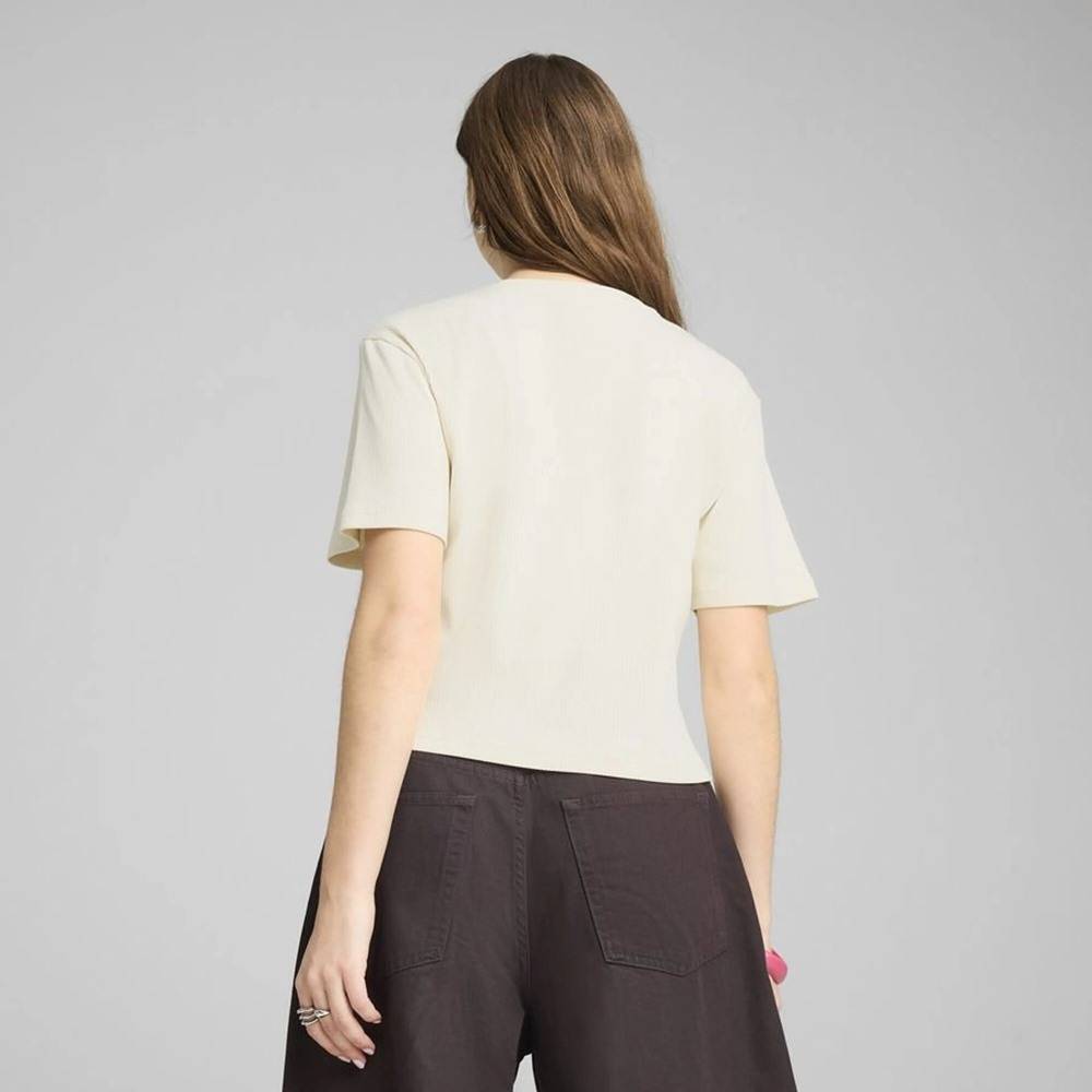 PUMA WARDROBE ESS RIBBED RELAXED TEE