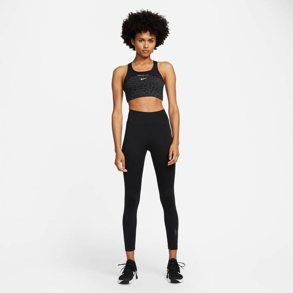 NIKE SWOOSH MEDIUM-SUPPORT PRINTED NON- PADDED BRA
