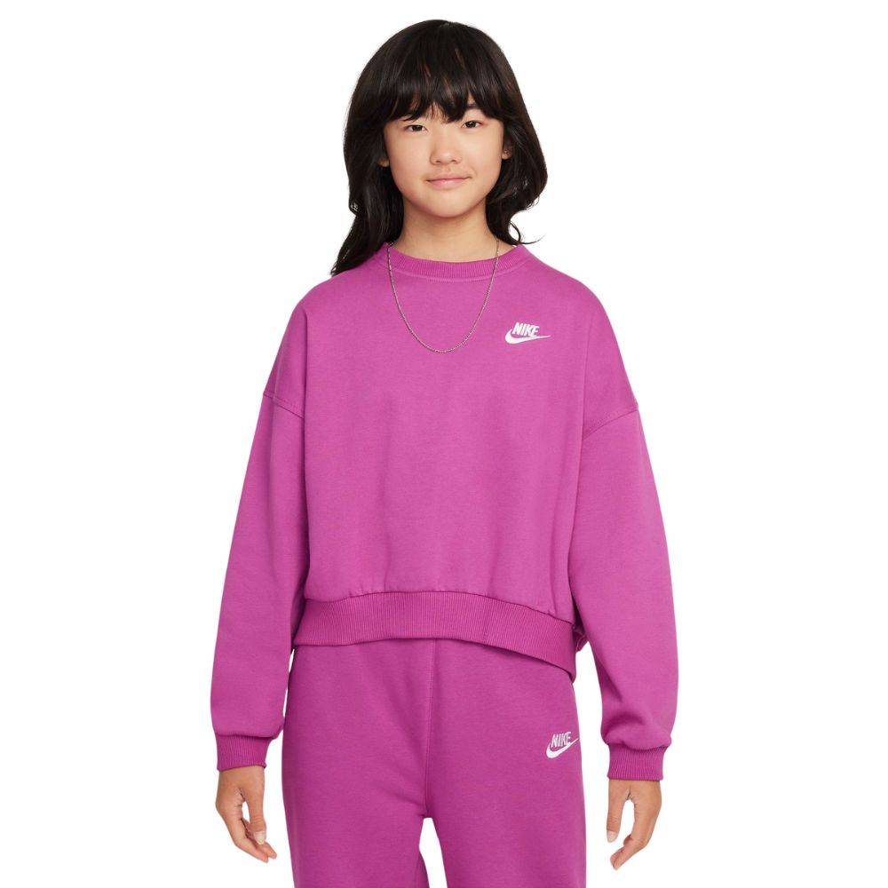 NIKE GIRLS NSW FLEECE BOXY CREW-NECK