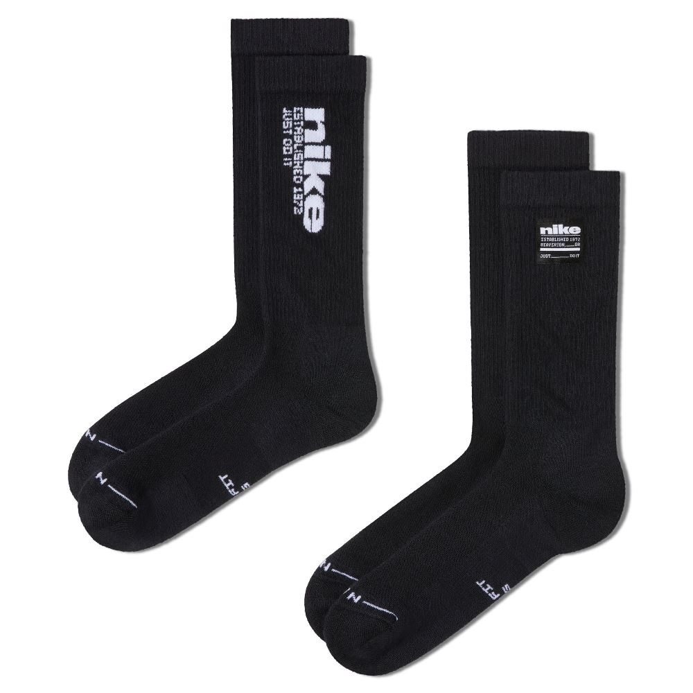 NIKE EVERYDAY ELEVATED CREW SOCKS MULTI GRAPHIC (3-PAIRS)
