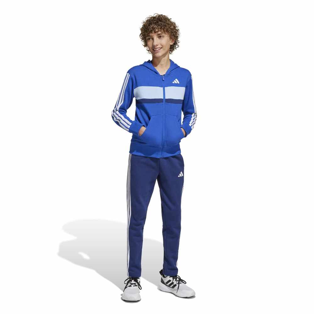 ADIDAS YOUTH SEASONAL ESSENTIALS TIBERIO 3 STRIPES FLEECE TRACKSUIT