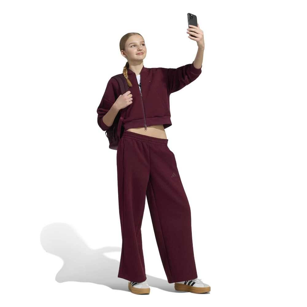 ADIDAS GIRLS FUTURE ICONS 3 STRIPES WIDE LEG PANTS