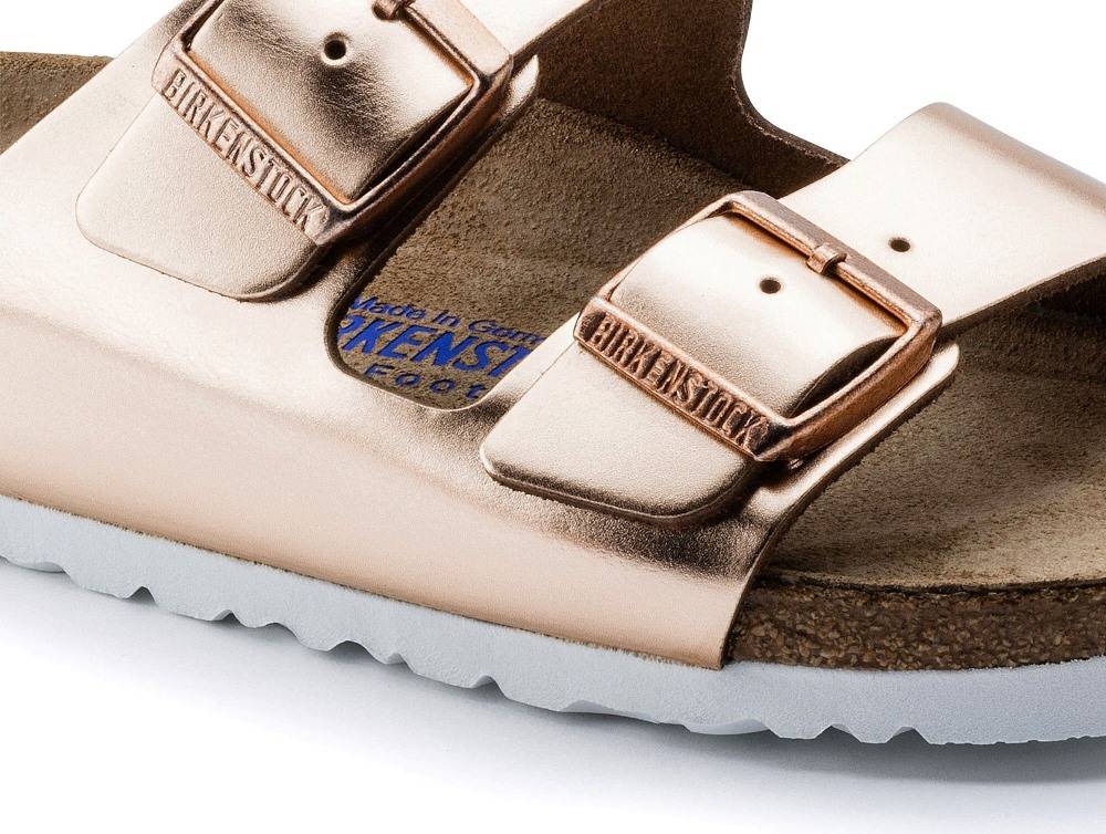 BIRKENSTOCK LEATHER ARIZONA SOFT FOOTBED LENA NARROW