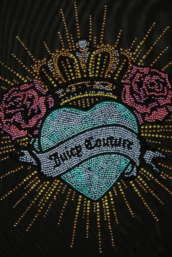JUICY COUTURE SCARED HEART MESH LS TOP