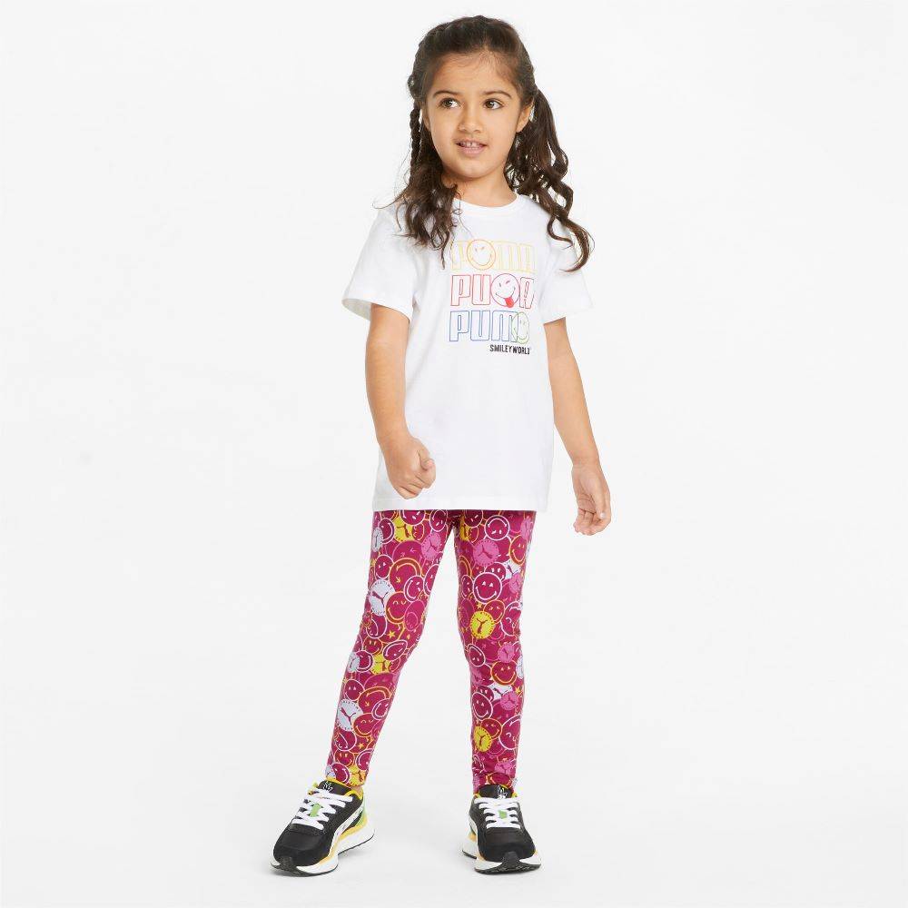 PUMA X SMILEY WORLD GIRLS PRINTED LEGGINGS