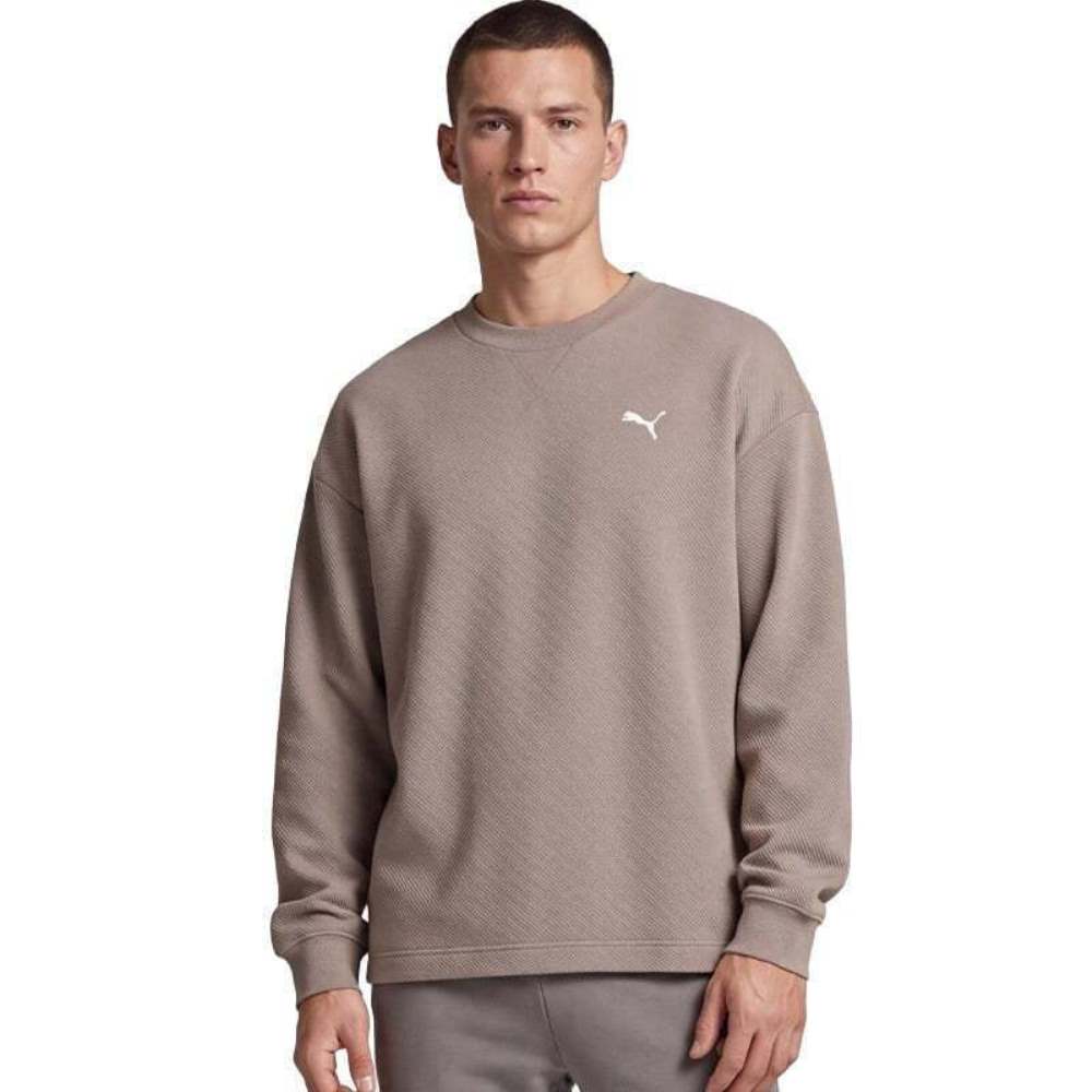 PUMA ESS ELEVATED RELAXED MATERIAL CREW