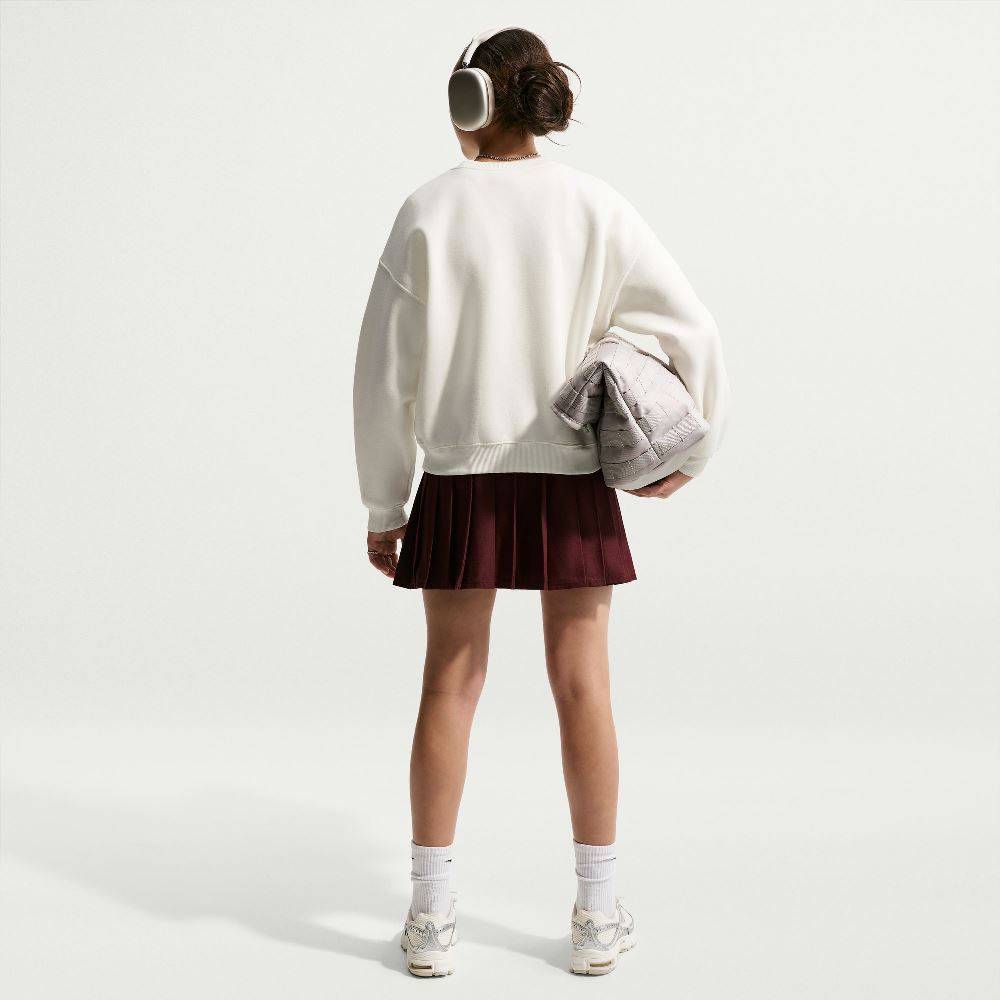 NIKE STUDIO GIRLS OVERSIZED FLEECE BOXY CREW