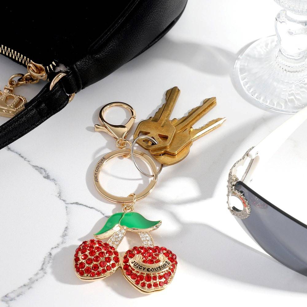 JUICY COUTURE FUCTIONAL KEYCHAIN CHERRY CHARM