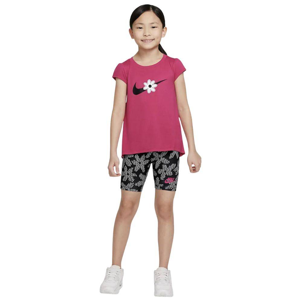 NIKE SPORT DAISY LITTLE GIRL BIKE SHORT SET