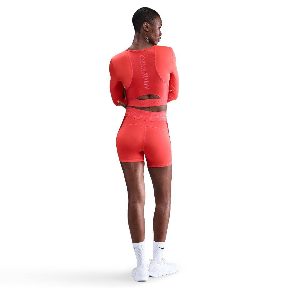 NIKE PRO DRI-FIT WOMENS LS CROPPED TOP