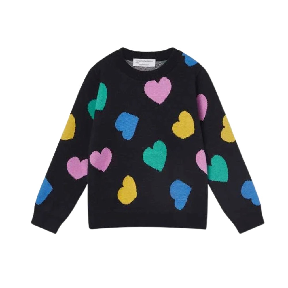 COMPANIA FANTASTICA CANDY PRINT KNIT SWEATER