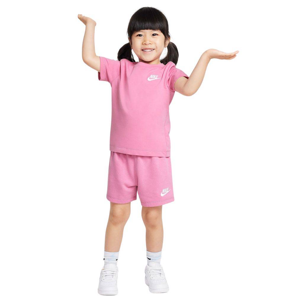 NIKE LITTLE GIRLS CLUB LBR KNIT SHORT SET