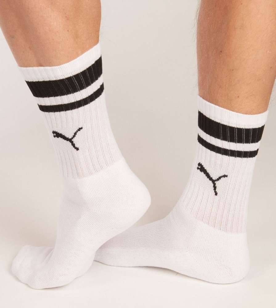 PUMA CREW HERITAGE STRIPE 2-PAIRS SNEAKER SOCKS