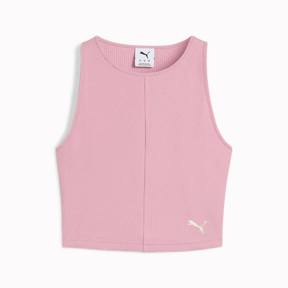 PUMA WARDROBE ESS RIBBED CROP TOP