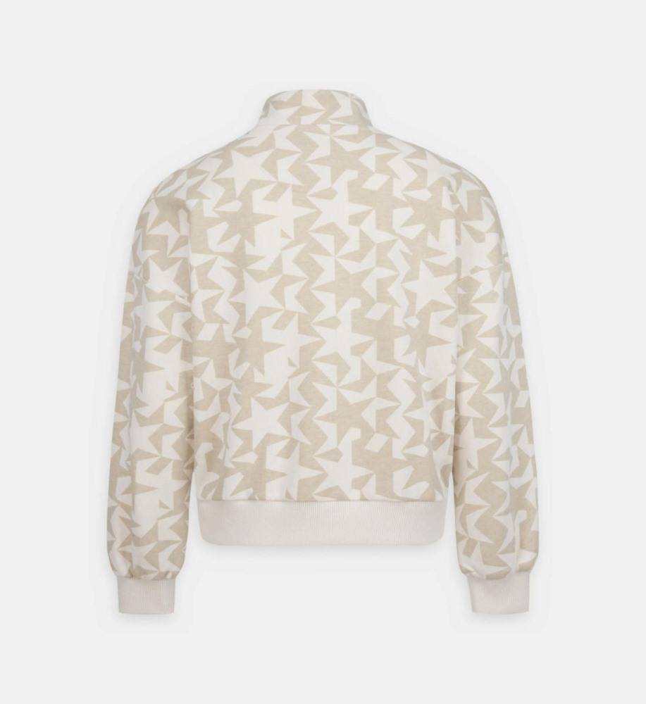 CONVERSE YOUTH HALF ZIP PRINTED CREW