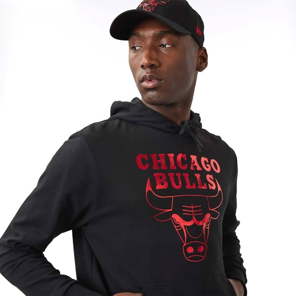 NEW ERA NBA CHICAGO BULLS FOIL PRINT HOODIE