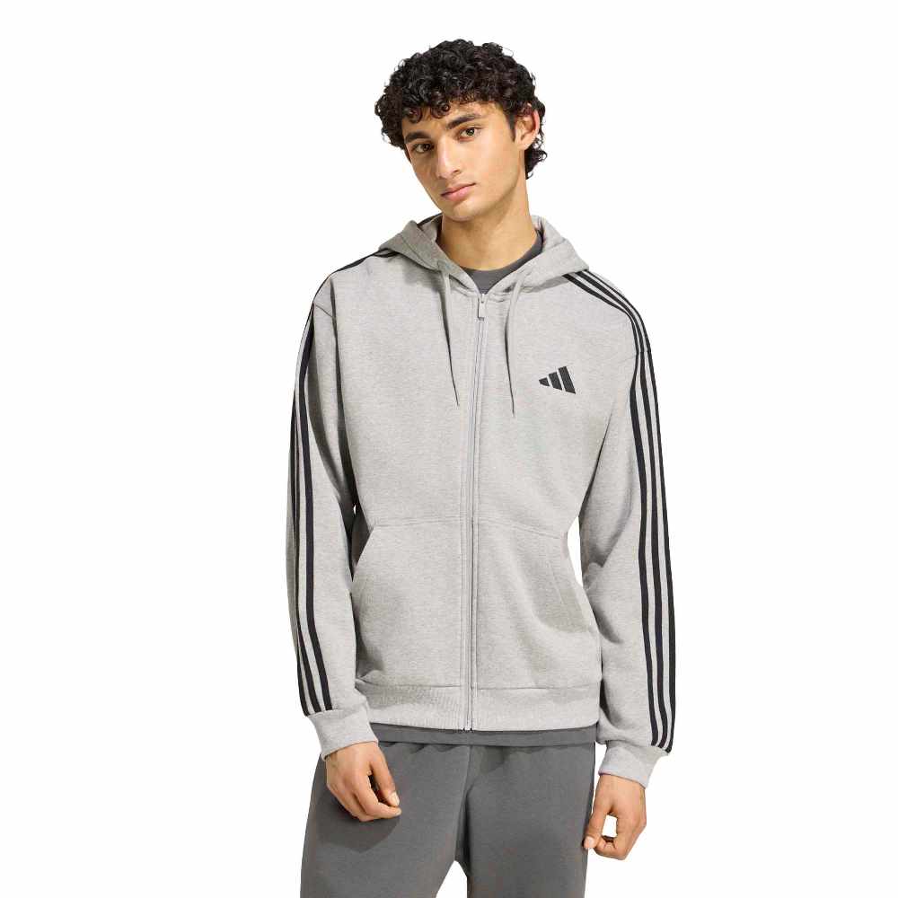 ADIDAS M ESSENTIALS 3-STRIPES FRENCH TERRY FULL-ZIP HOODIE