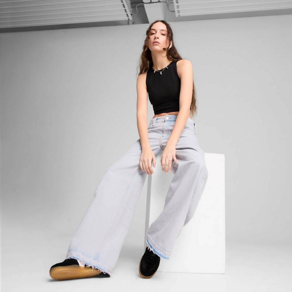 PUMA WARDROBE ESS RIBBED CROP TOP