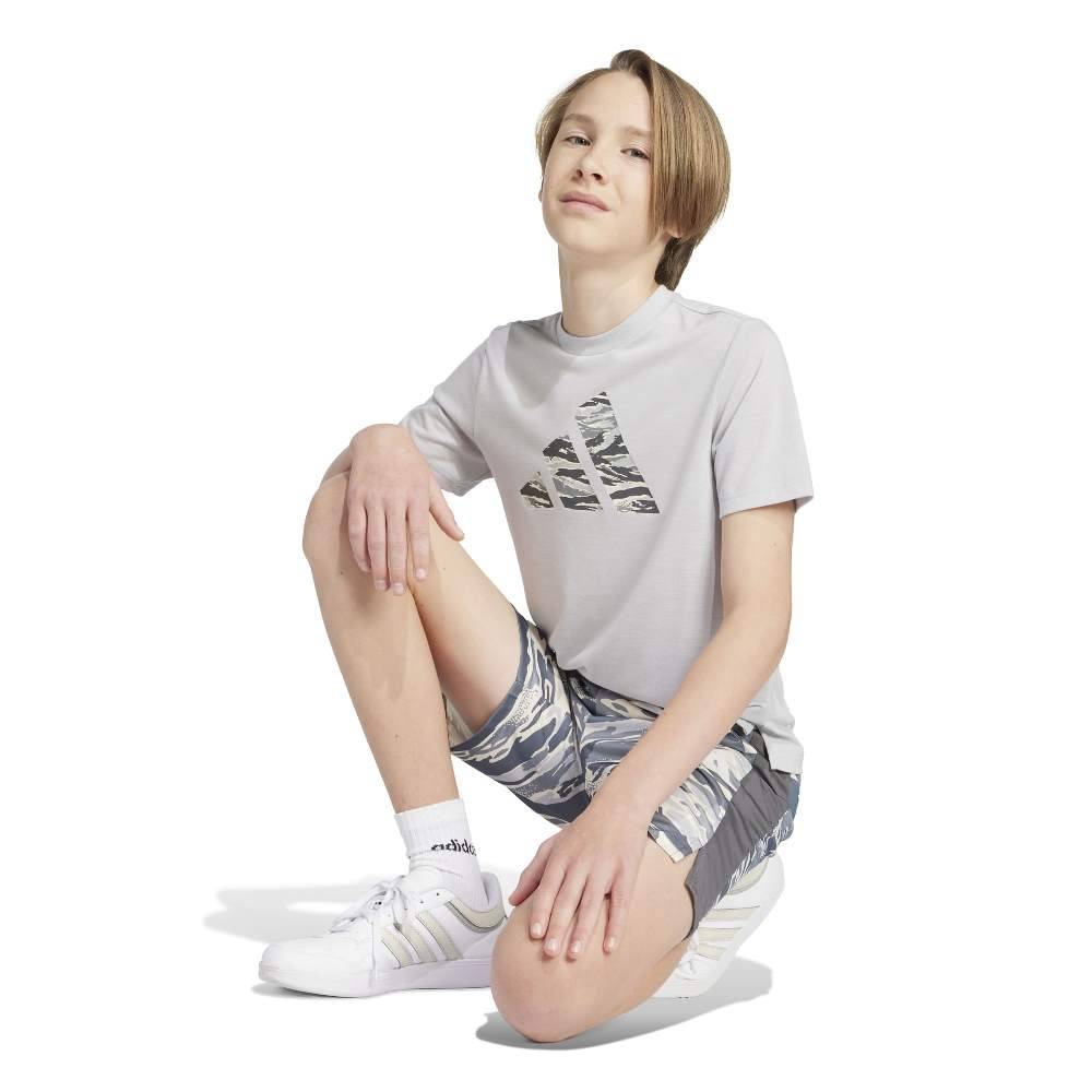 ADIDAS YOUTH TRAIN ESSENTIALS CAMO PRINT T-SHIRT